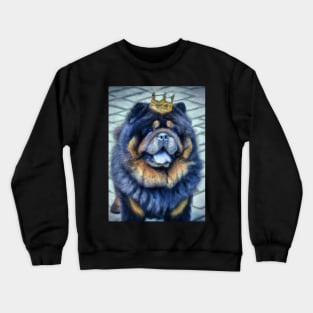 Chow Chow with Crown Crewneck Sweatshirt